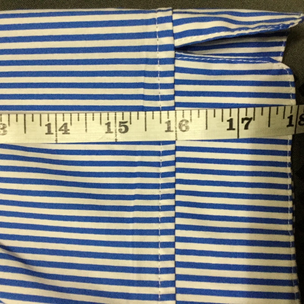 Alfred Dunner blue and white striped floral shirt - Picture 5 of 6